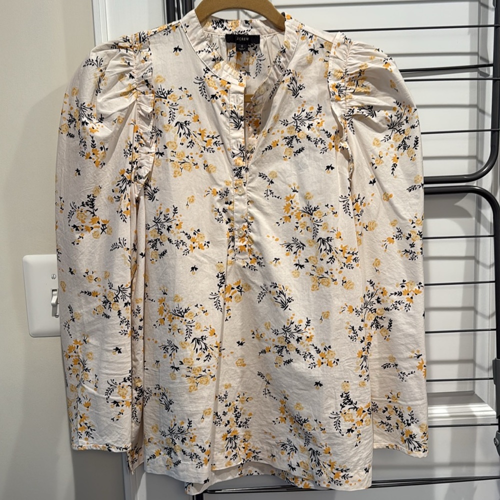 J Crew Puff-sleeve top in budding floral size S - Picture 2 of 3